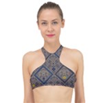 Pattern Seamless Antique Luxury High Neck Bikini Top