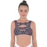 Pattern Seamless Antique Luxury Bandaged Up Bikini Top