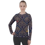 Pattern Seamless Antique Luxury Women s Pique Long Sleeve T-Shirt