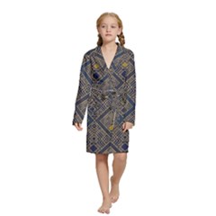 Pattern Seamless Antique Luxury Kids  Long Sleeve Velvet Lounge Robe from ArtsNow.com