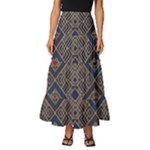 Pattern Seamless Antique Luxury Tiered Ruffle Maxi Skirt