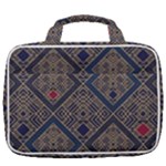 Pattern Seamless Antique Luxury Travel Toiletry Bag With Hanging Hook