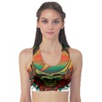 Grateful Steal Your Face Deadhead Hippie Logo Symbol Fitness Sports Bra