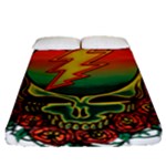 Grateful Steal Your Face Deadhead Hippie Logo Symbol Fitted Sheet (Queen Size)