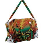 Grateful Steal Your Face Deadhead Hippie Logo Symbol Canvas Crossbody Bag