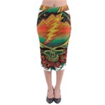 Grateful Steal Your Face Deadhead Hippie Logo Symbol Midi Pencil Skirt