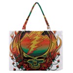 Grateful Steal Your Face Deadhead Hippie Logo Symbol Zipper Medium Tote Bag