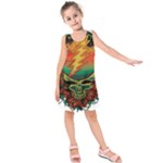 Grateful Steal Your Face Deadhead Hippie Logo Symbol Kids  Sleeveless Dress