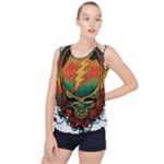 Grateful Steal Your Face Deadhead Hippie Logo Symbol Bubble Hem Chiffon Tank Top