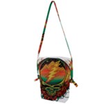 Grateful Steal Your Face Deadhead Hippie Logo Symbol Folding Shoulder Bag