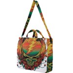 Grateful Steal Your Face Deadhead Hippie Logo Symbol Square Shoulder Tote Bag