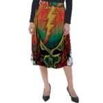 Grateful Steal Your Face Deadhead Hippie Logo Symbol Classic Velour Midi Skirt 