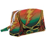 Grateful Steal Your Face Deadhead Hippie Logo Symbol Wristlet Pouch Bag (Large)