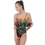 Grateful Steal Your Face Deadhead Hippie Logo Symbol Drape Piece Swimsuit