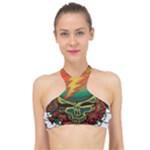 Grateful Steal Your Face Deadhead Hippie Logo Symbol High Neck Bikini Top