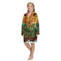 Kids  Long Sleeve Velvet Lounge Robe 