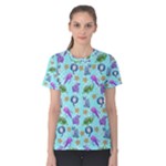 Sea Ocean Sealife Turtle Jellyfish Women s Cotton T-Shirt