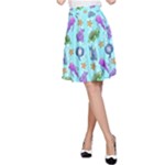 Sea Ocean Sealife Turtle Jellyfish A-Line Skirt