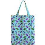 Sea Ocean Sealife Turtle Jellyfish Zipper Classic Tote Bag