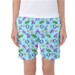 Sea Ocean Sealife Turtle Jellyfish Women s Basketball Shorts