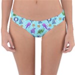 Sea Ocean Sealife Turtle Jellyfish Reversible Hipster Bikini Bottoms