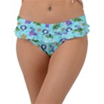 Sea Ocean Sealife Turtle Jellyfish Frill Bikini Bottoms