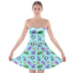 Sea Ocean Sealife Turtle Jellyfish Strapless Bra Top Dress