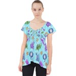 Sea Ocean Sealife Turtle Jellyfish Lace Front Dolly Top