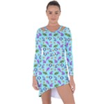 Sea Ocean Sealife Turtle Jellyfish Asymmetric Cut-Out Shift Dress