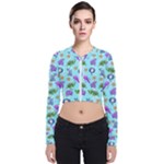 Sea Ocean Sealife Turtle Jellyfish Long Sleeve Zip Up Bomber Jacket