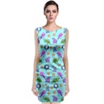 Sea Ocean Sealife Turtle Jellyfish Sleeveless Velvet Midi Dress