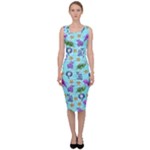 Sea Ocean Sealife Turtle Jellyfish Sleeveless Pencil Dress