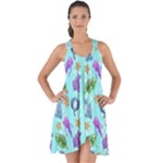 Sea Ocean Sealife Turtle Jellyfish Show Some Back Chiffon Dress