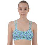 Sea Ocean Sealife Turtle Jellyfish Line Them Up Sports Bra