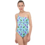 Sea Ocean Sealife Turtle Jellyfish Classic One Shoulder Swimsuit