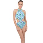 Sea Ocean Sealife Turtle Jellyfish Halter Side Cut Swimsuit