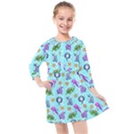 Sea Ocean Sealife Turtle Jellyfish Kids  Quarter Sleeve Shirt Dress