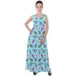 Sea Ocean Sealife Turtle Jellyfish Empire Waist Velour Maxi Dress