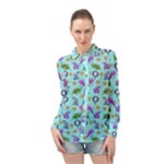 Sea Ocean Sealife Turtle Jellyfish Long Sleeve Chiffon Shirt