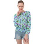 Sea Ocean Sealife Turtle Jellyfish Banded Bottom Chiffon Top