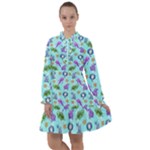 Sea Ocean Sealife Turtle Jellyfish All Frills Chiffon Dress