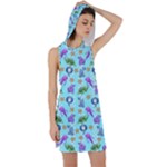 Sea Ocean Sealife Turtle Jellyfish Racer Back Hoodie Dress