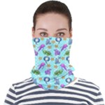 Sea Ocean Sealife Turtle Jellyfish Face Seamless Bandana (Adult)