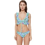 Sea Ocean Sealife Turtle Jellyfish Low Cut Ruffle Edge Bikini Set