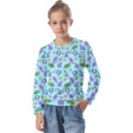 Sea Ocean Sealife Turtle Jellyfish Kids  Long Sleeve T-Shirt with Frill 