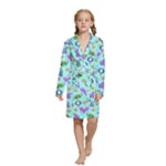 Sea Ocean Sealife Turtle Jellyfish Kids  Long Sleeve Velvet Lounge Robe