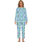 Sea Ocean Sealife Turtle Jellyfish Womens  Long Sleeve Lightweight Pajamas Set