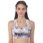 Cracked Marble Symphony Pattern Design Fitness Sports Bra