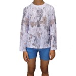 Cracked Marble Symphony Pattern Design Kids  Long Sleeve Swimwear