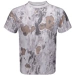 Cracked Marble Symphony Pattern Design Men s Cotton T-Shirt